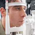 How would you describe a slit lamp test?