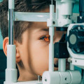 What does a slit lamp test?