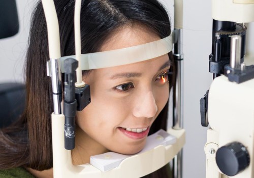 What does the slit lamp test do?